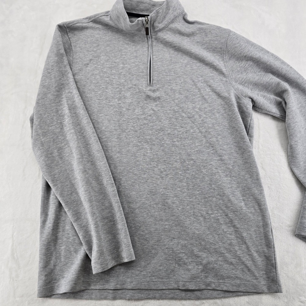 Mizzen+Main Pullover Mens L Quarter‎ Zip Heather Gray Performance Stretch